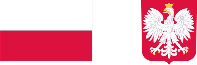 Flaga Polski oraz Godlo Polski